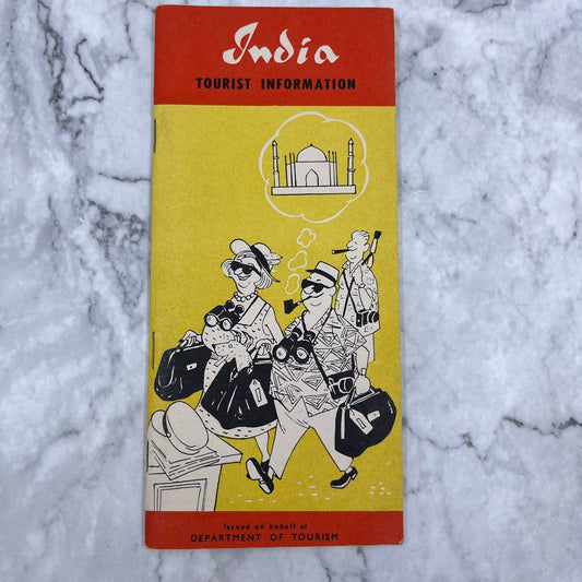 1964 India Travel Brochure Hotels Map Booklet Bombay Delhi TE2