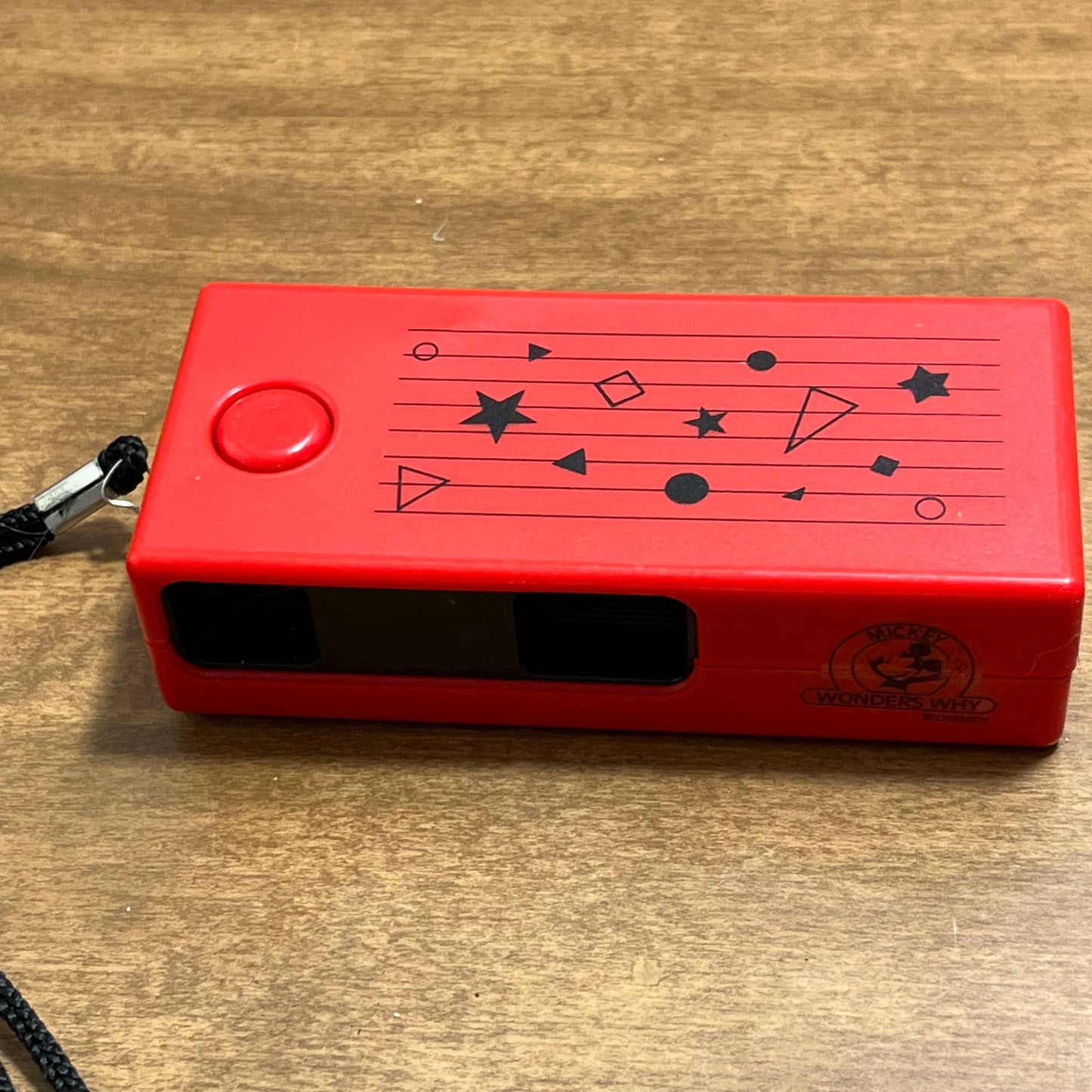 Vintage Disney Red Mickey Wonders Why 110 Film Camera TB8