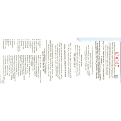 Vintage Virginia Railway Express Passenger Ticket SE8