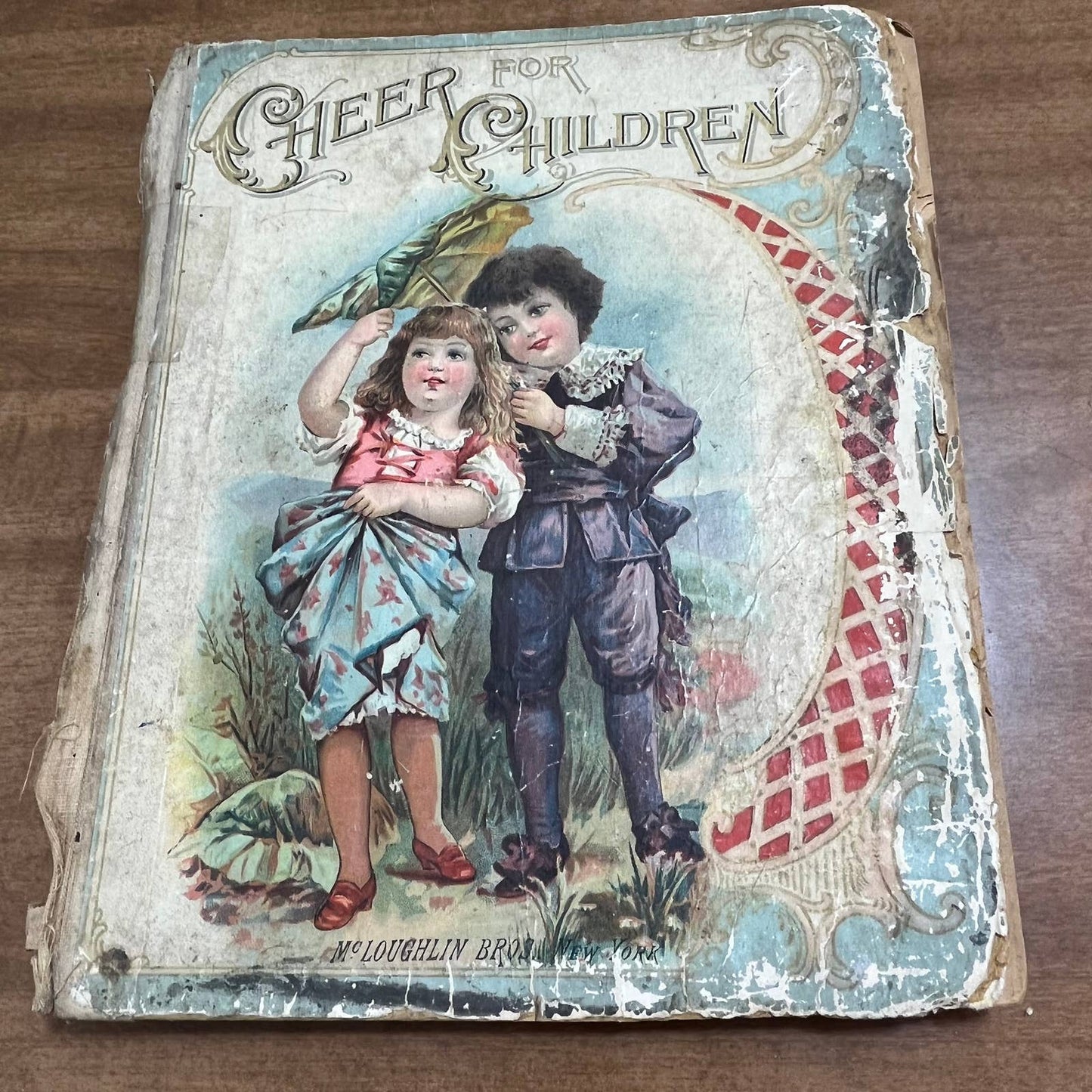 Antique Victorian 1895 Children’s Book Cheer for Children McLoughlin Bros NY TH7