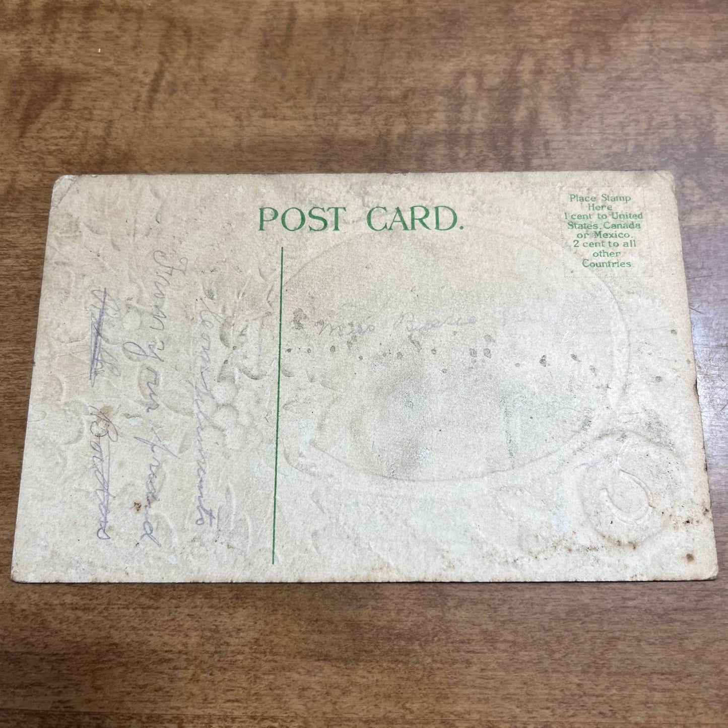 c1910 Embossed Gold Horseshoe Holly Country Christmas Greetings Postcard PA2