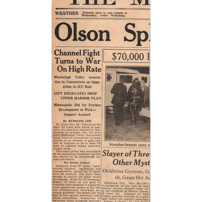 1935 Mpls Journal Newspaper Ad Maurice L Rothschild Manhattan Dress Shirts FL5-3