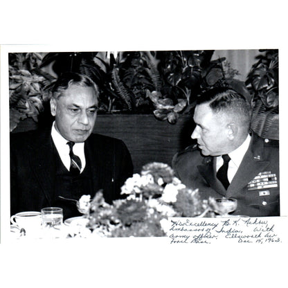 Ambassador of India B.K Nehru At Ellsworth Air Force Base 1963 5x7 Photo B15