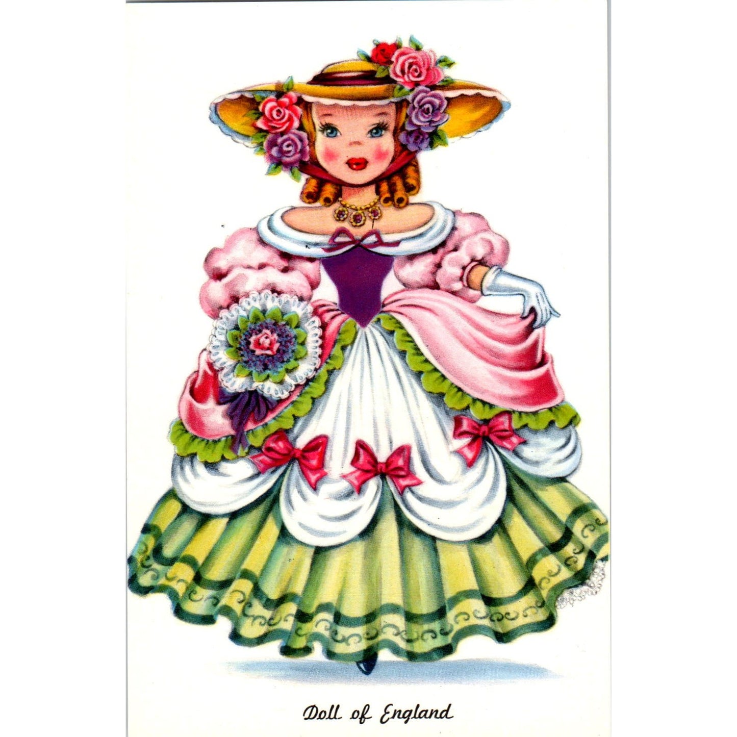 Doll of England - Dolls of Many Lands Series Original Postcard PB4