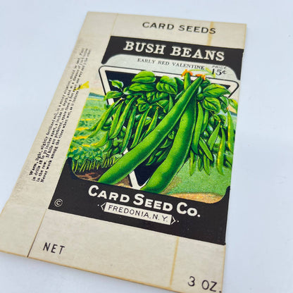Vintage Seed Packaging Bush Beans Fredonia NY SC9