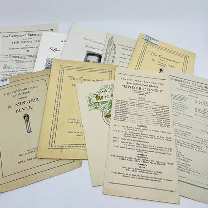 1930s Lot of 10 Suffern NY Community & Presbyterian Church Concert Programs TD7