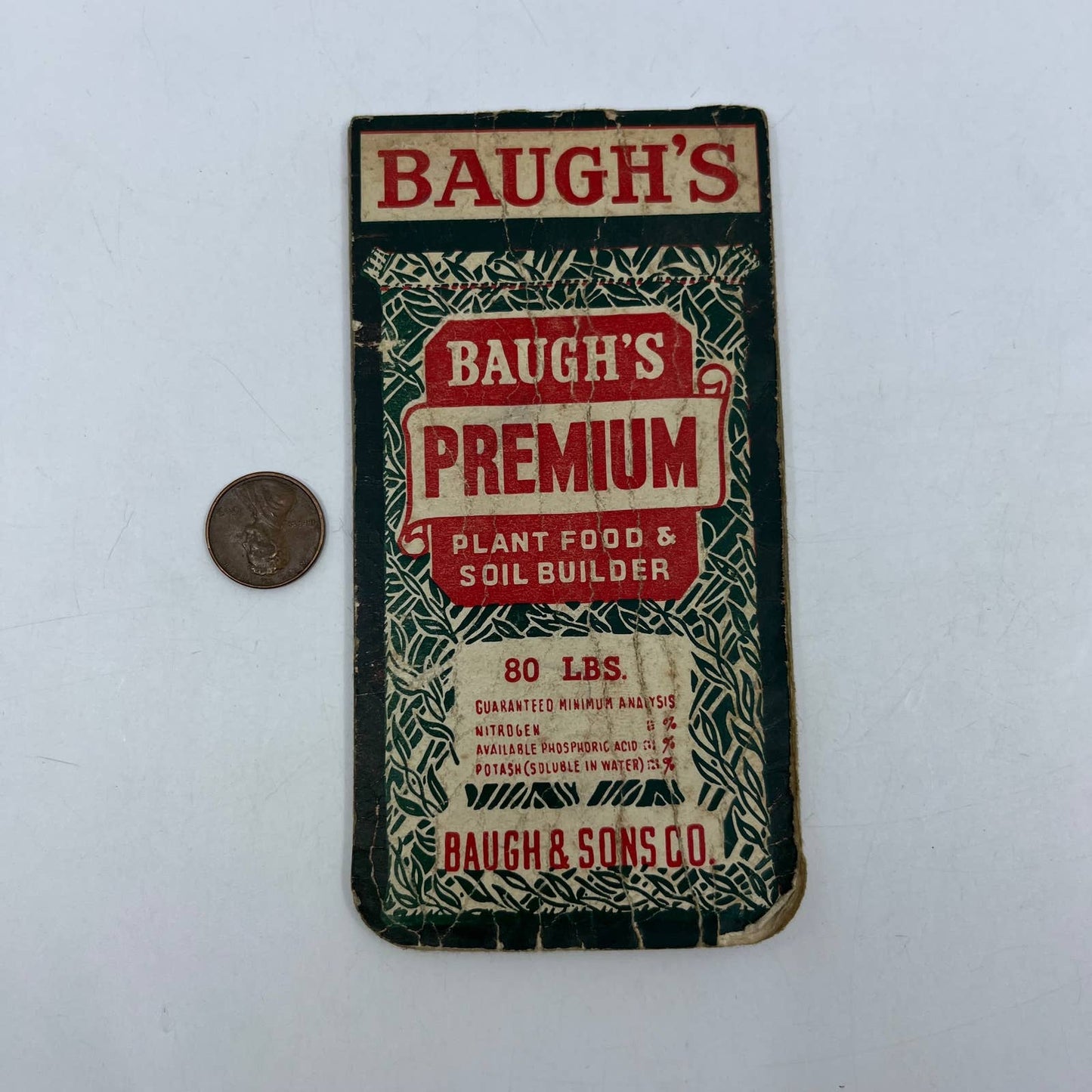 Antique BAUGH'S Plant Food and Soil Builder Fertilizers Advertising Notepad TH7