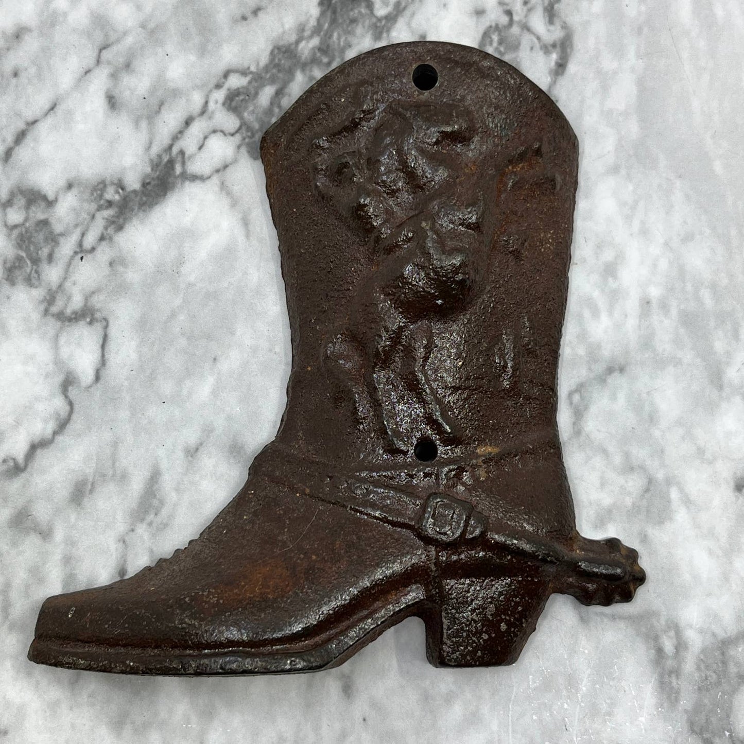 Cast Iron COWBOY BOOT 4-1/2" Tall Western Cowboy Wall Decor TJ8