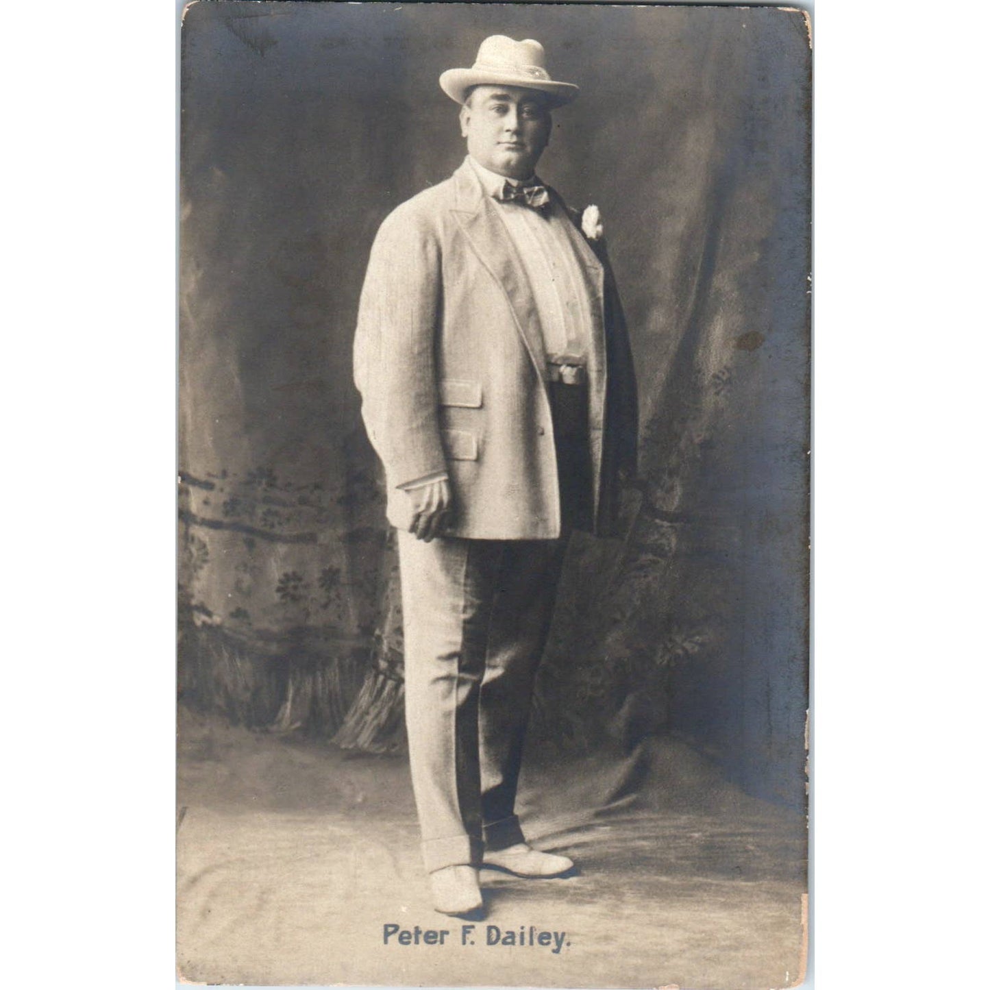 Antique Postcard RPPC Peter F. Daily Comedian c1900 SE8