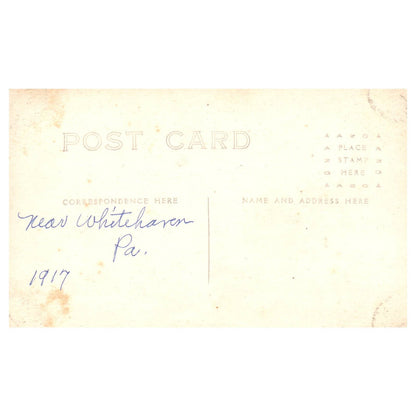 Lake Near White Haven PA After Storm 1917 - Original Postcard RPPC TJ8-4