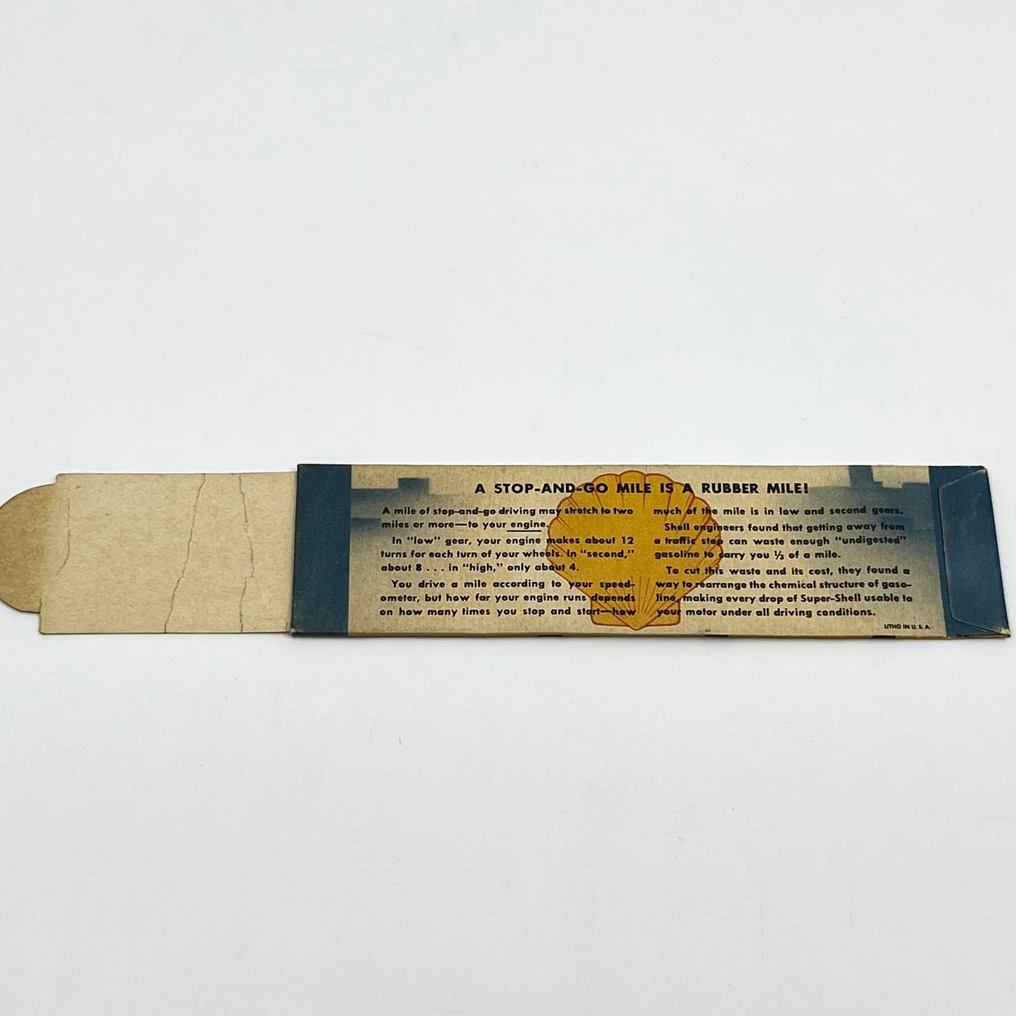 1940s Shell Oil Sliding Ruler Advertisement “When is a Mile Not a Mile” SC6