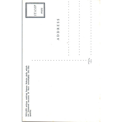 Skilled Artisan Making Famous Hakata Dolls Original Postcard PB7