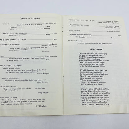 1975 - 138th Carlisle Senior High School Commencement Carslile PA TD6