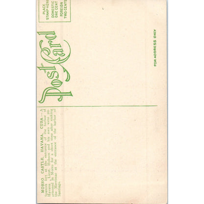 Morro Castle, Havana Cuba Original Postcard P3-1