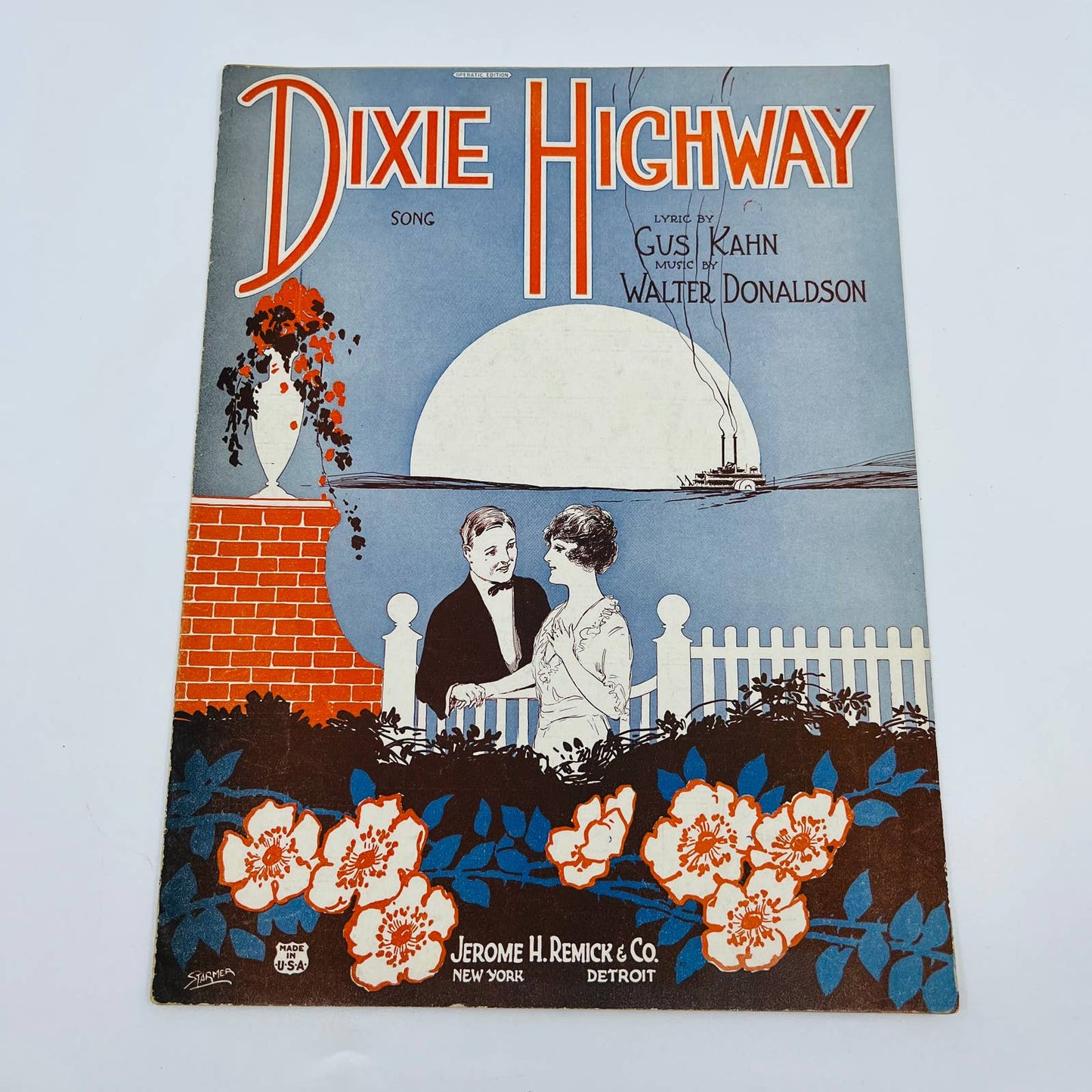 1922 Sheet Music Dixie Highway Gus Kahn Walter Donaldson M1