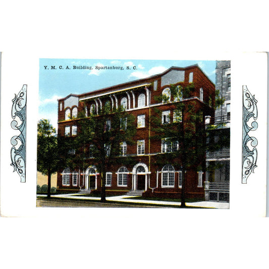 YMCA Building Spartanburg SC c1910 Original Postcard TK1-27