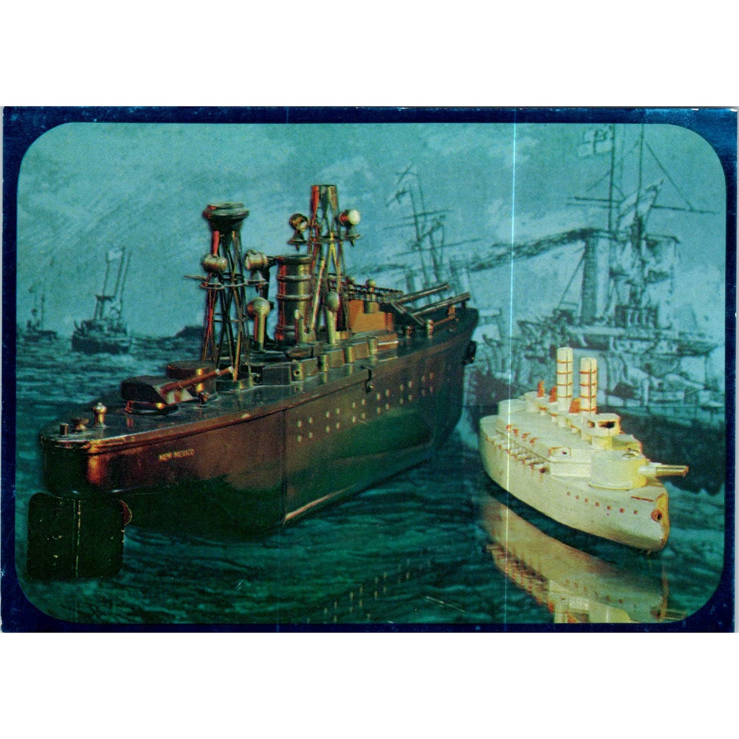 1969 Hallmark Battleship Mechanical Toys Continental Original Postcard TK1-P18