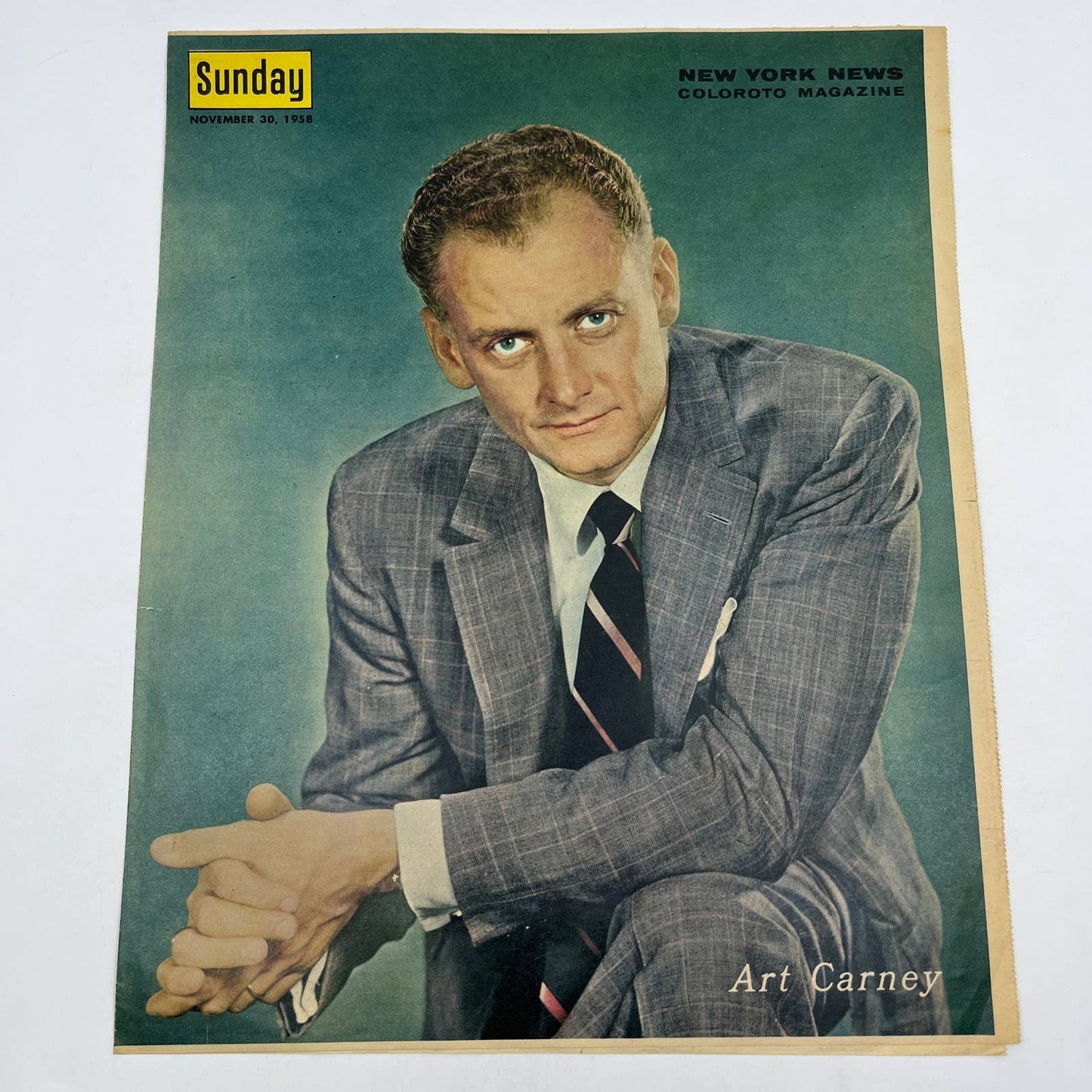 1958 ART CARNEY Sunday New York News Coloroto Magazine Cover Only FL4