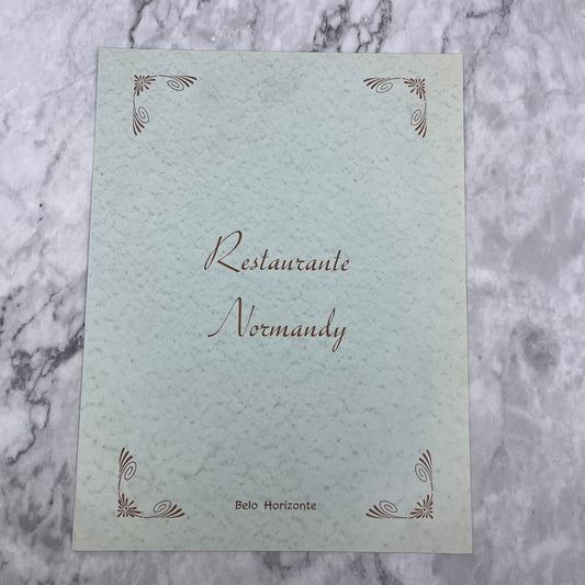 1961 Restaurant Menu - Restaurante Normandy Belo Horizonte L4-3