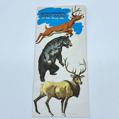 1970s Wisconsin Dells Deer Park Brochure Fold Out Felix Palm SC6