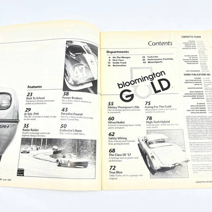 1989 June Corvette Fever Magazine ZR-1 FIRST DRIVE TEST TG1