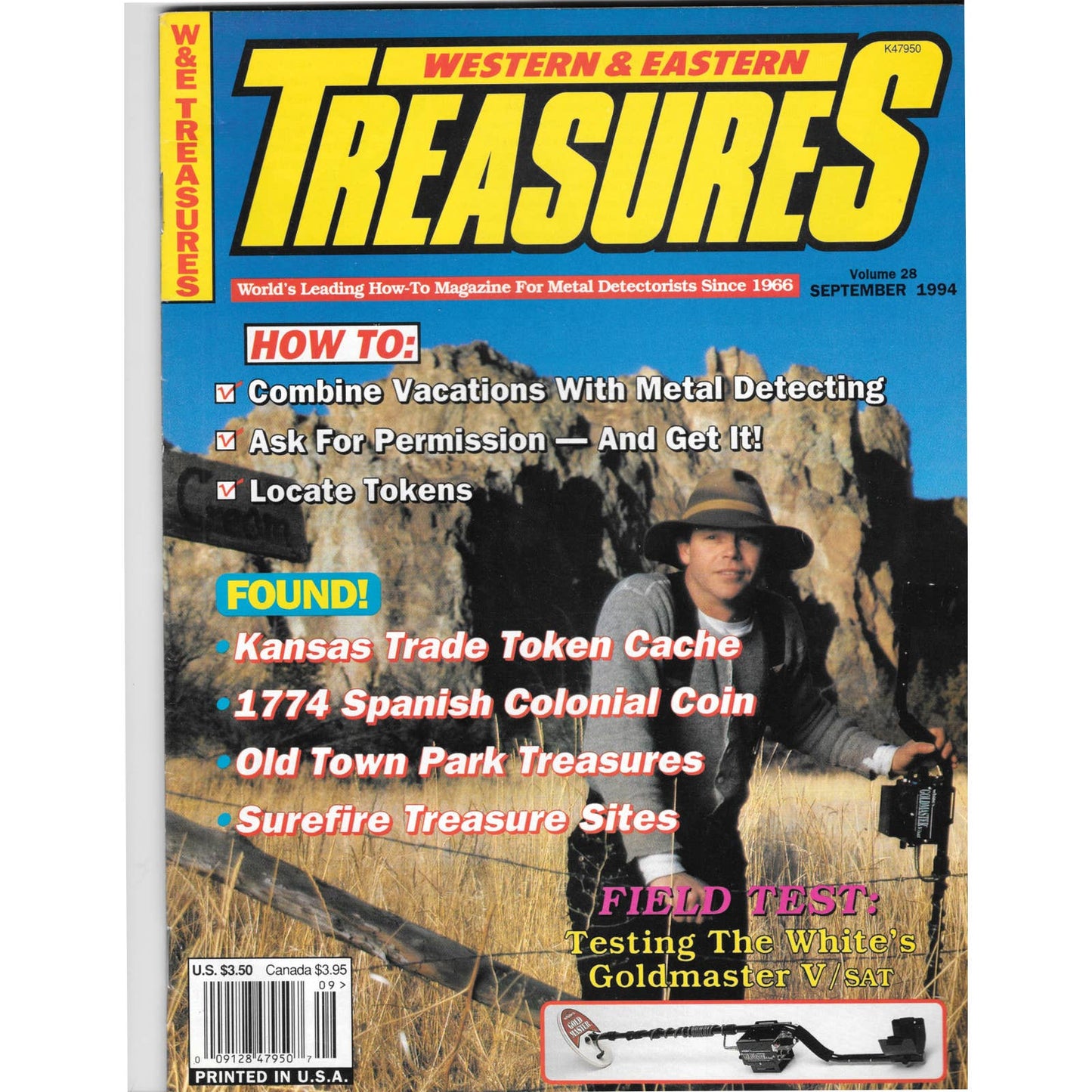 Western and Eastern Treasures Magazine Sep 1994 Vol. 28 Metal Detecting Gold M1