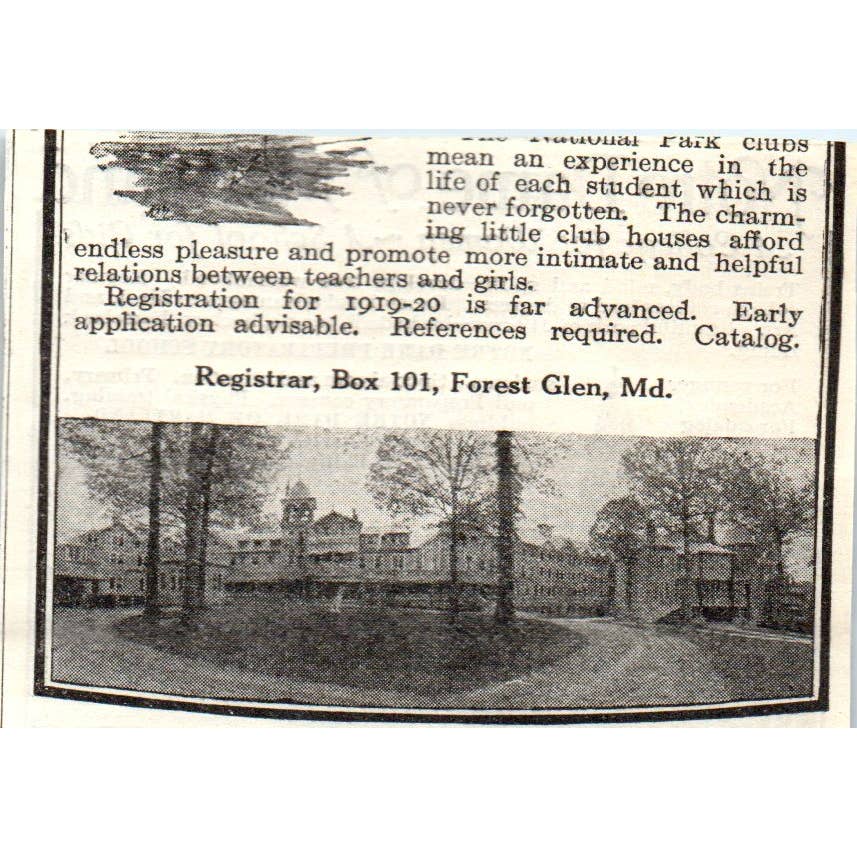 c1920 Harper's Ad - Notre Dame Preparatory School of MD College for Girls EA3