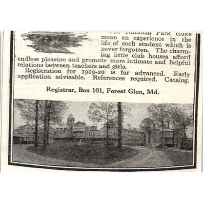 c1920 Harper's Ad - Notre Dame Preparatory School of MD College for Girls EA3