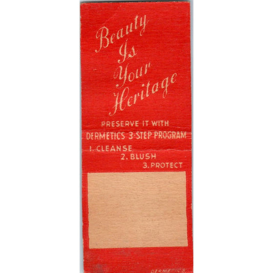 Beauty is Your Heritage / War Bonds Advertising Matchbook Cover SA9-M3