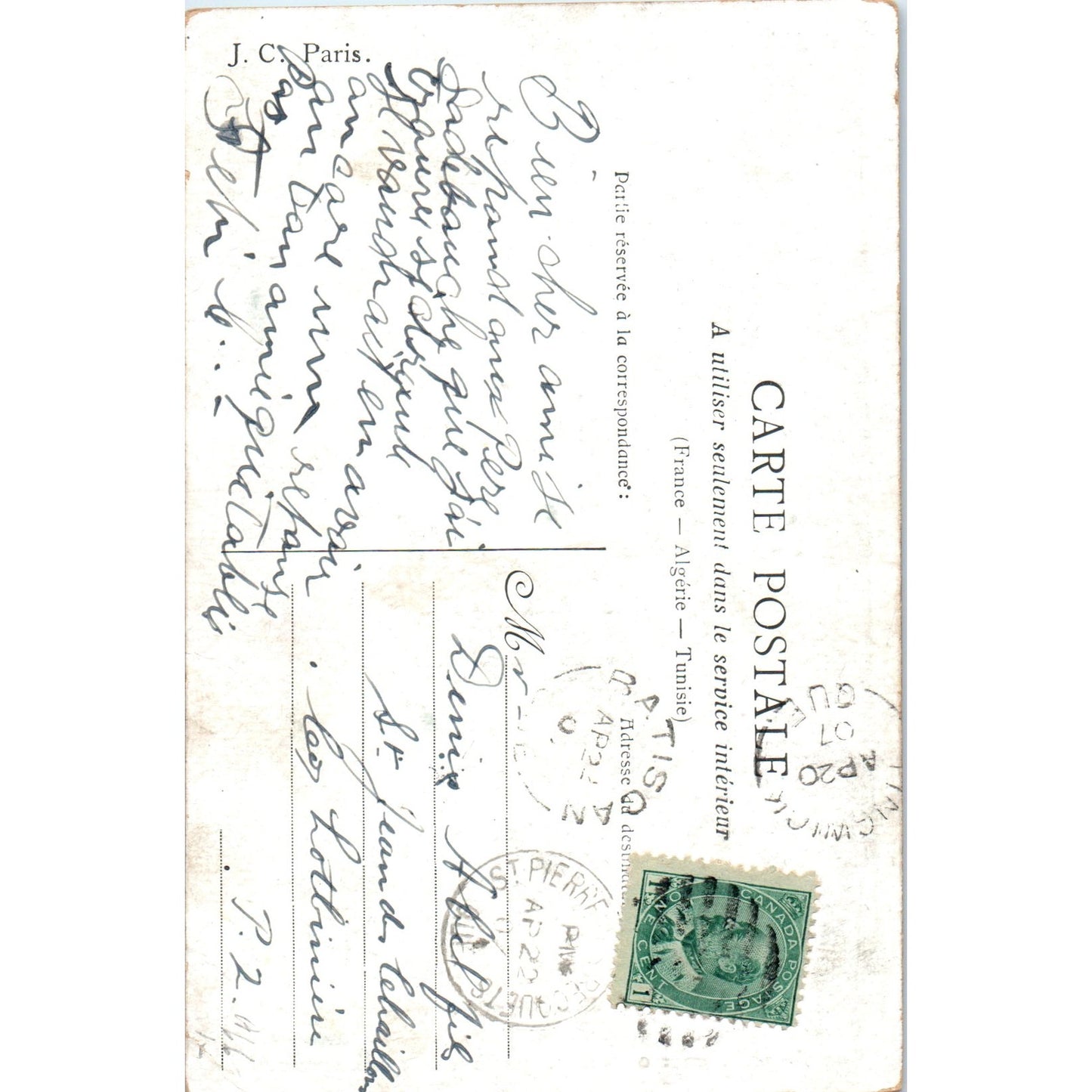 French Victorian Woman Setting Table 1907 Original Postcard P2-1