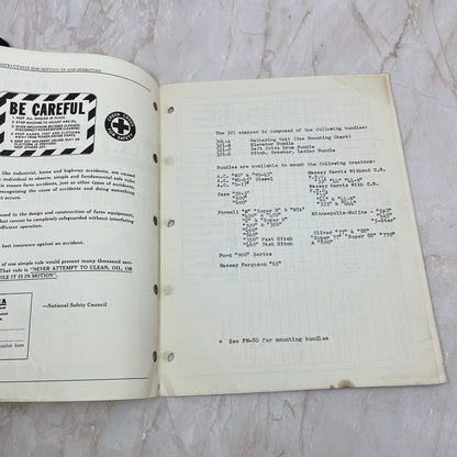 Vintage New Idea Operator's Manual No. 321 Two Row Mounted Snapper M1-1