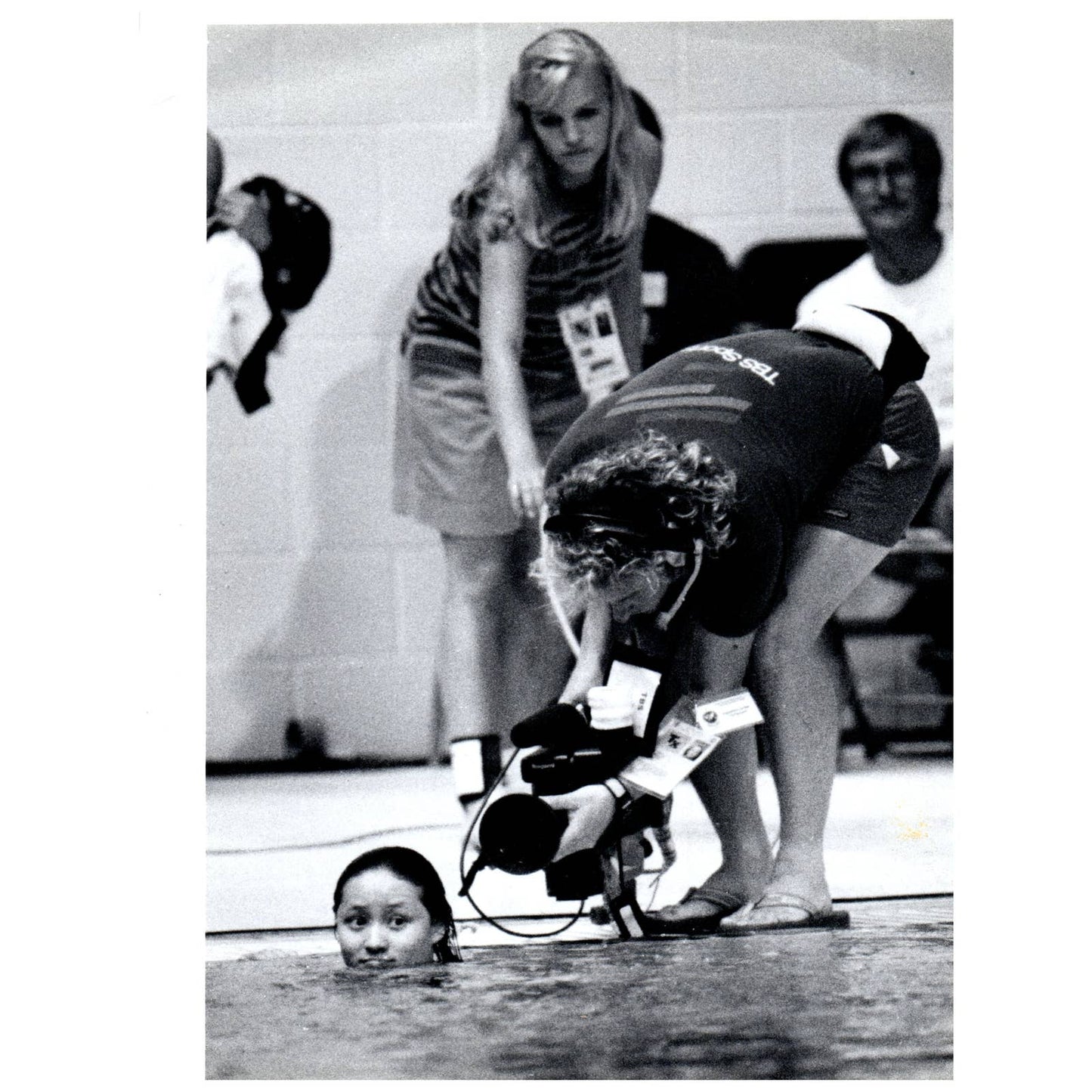 1990 Press Photo Diver Gao Min Gold Medal Sweep at Goodwill Games 8x10" AD3