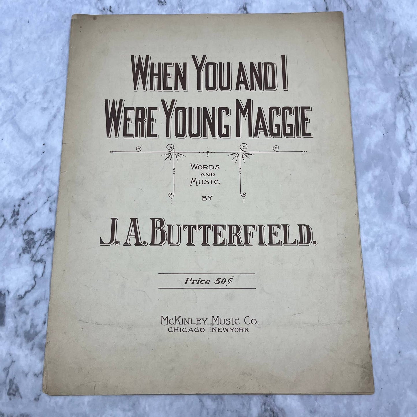 1909 Sheet Music When You and I Were Young Maggie J.A. Butterfield TH1