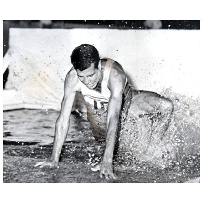 1959 Press Photo Pan American Games Steeplechase Runner Eligio Galicia 6x8" AD3
