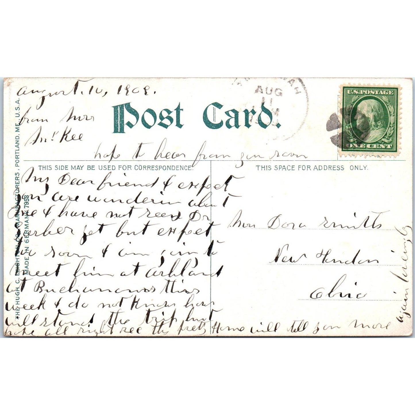 1909 Postcard North Side Market House Pittsburgh PA TD8-P2