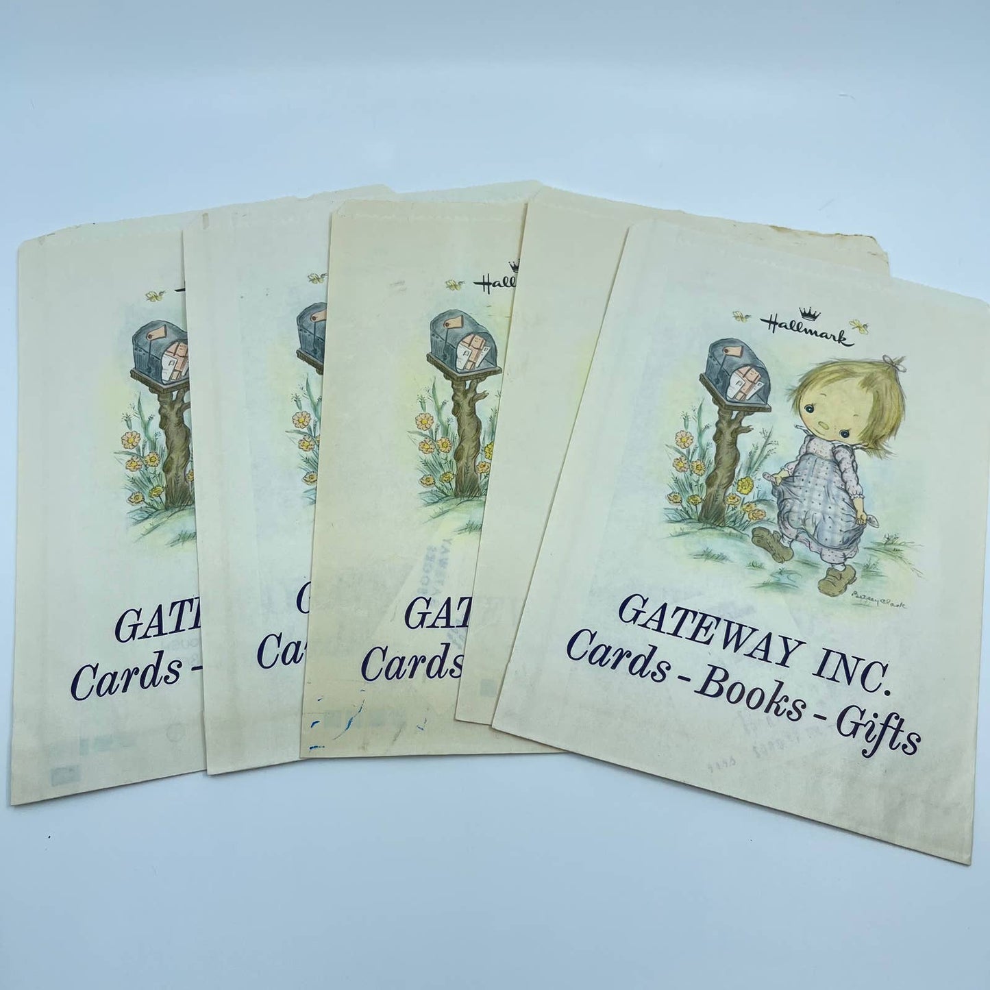 1970s Lot of 5 Hallmark Precious Moments Gift Bags Gateway Inc. Cards-Gifts TE2