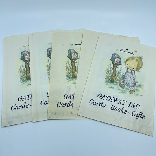 1970s Lot of 5 Hallmark Precious Moments Gift Bags Gateway Inc. Cards-Gifts TE2