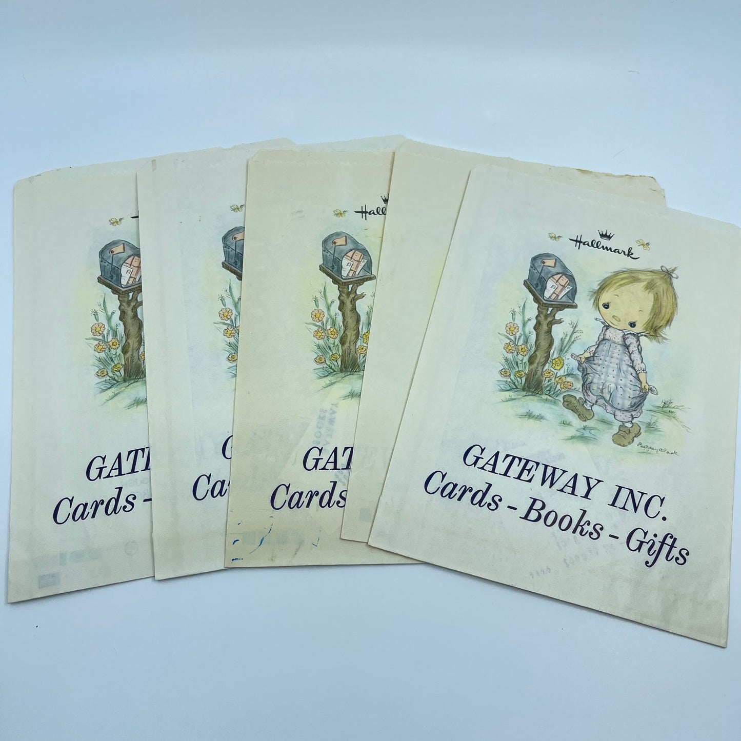 1970s Lot of 5 Hallmark Precious Moments Gift Bags Gateway Inc. Cards-Gifts L1-3