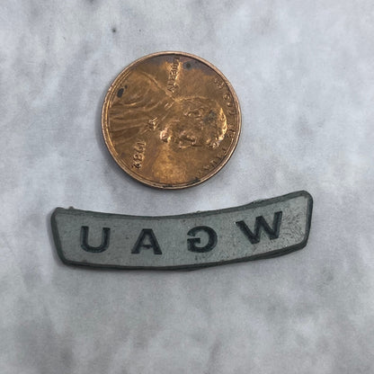 Vintage Letterpress Printers Block Plate TV Radio Call Letters WGAU SE840