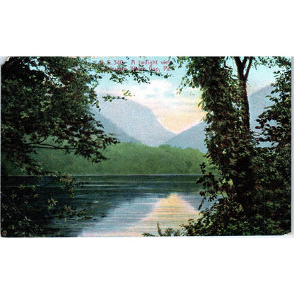 Antique Postcard Twilight View, Delaware Water Gap PA TD8-P2