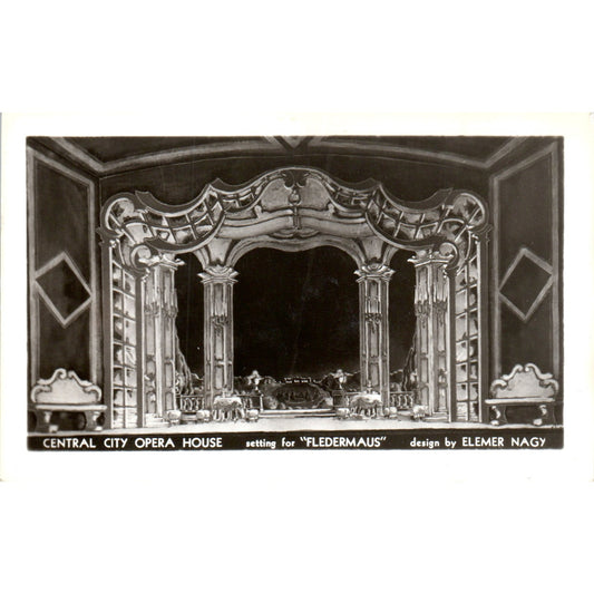 Central City Opera House Fledermaus Elemer Nagy RPPC Original Postcard P1-11