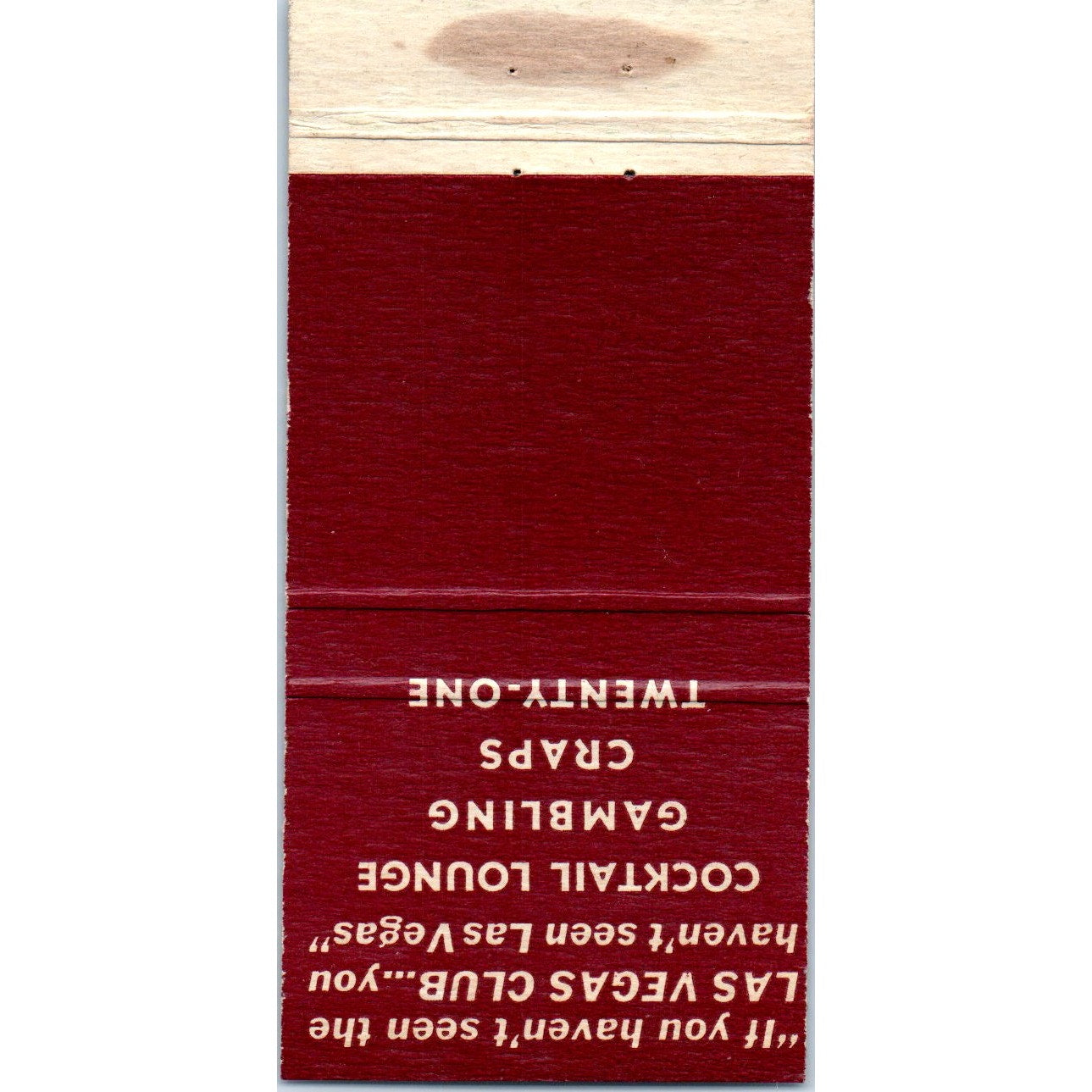 Las Vegas Club NV - Gray Advertising Matchbook Cover MM11-8