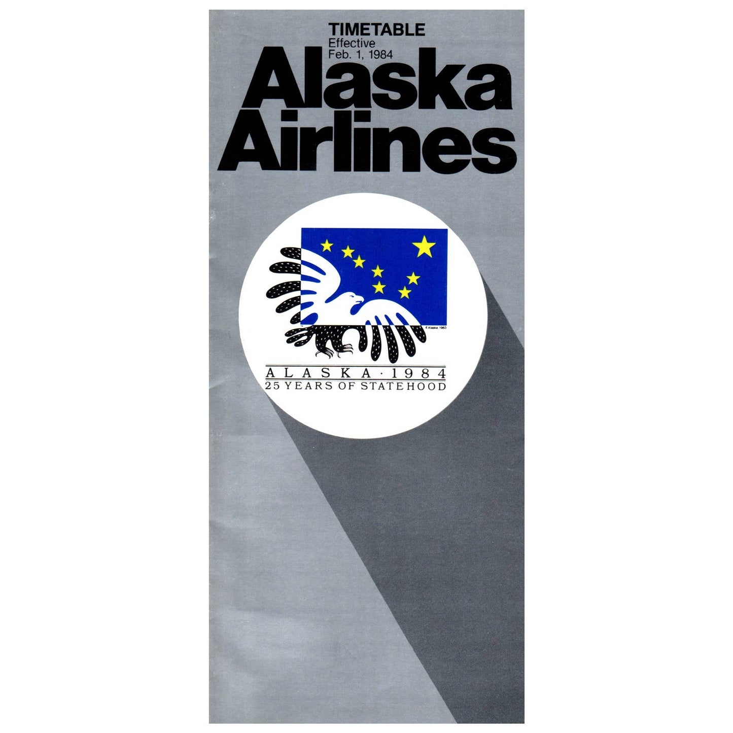1984 Alaska Airlines System Timetable Travel Brochure SE4