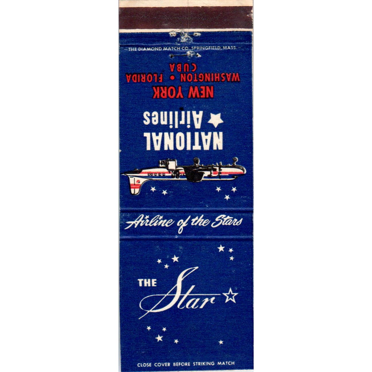 The Star - National Airlines New York Advertising Matchbook Cover SA9-M8