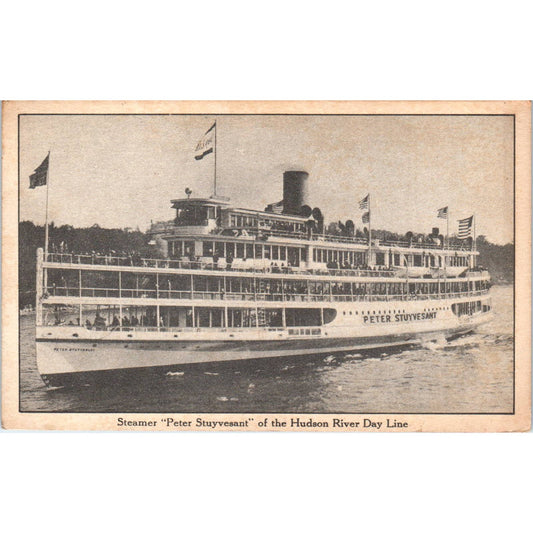 Steamer Peter Stuyvesant Hudson River Day Lines 1920s - Original Postcard TJ9-P1
