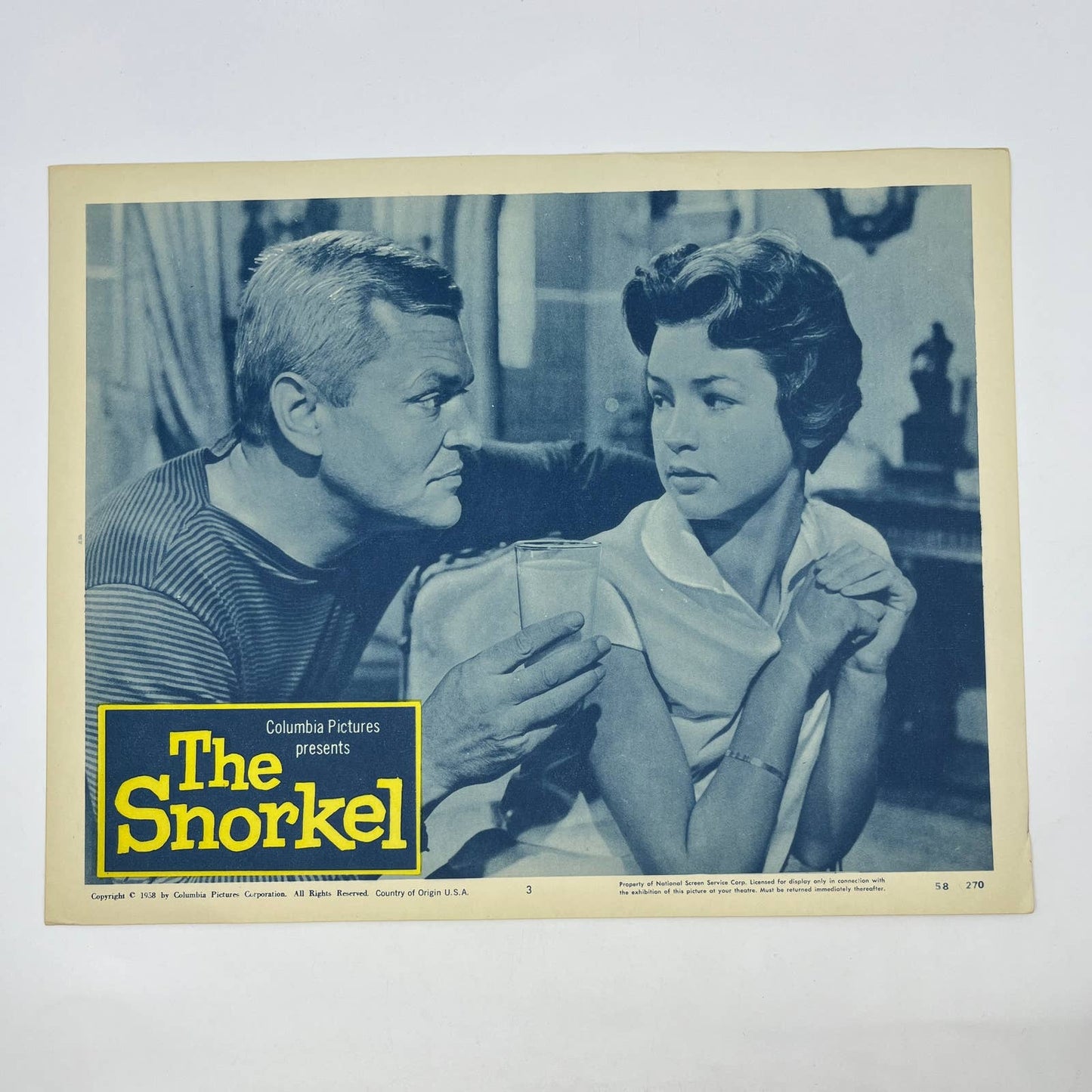 THE SNORKEL original 1958 HAMMER Lobby Card PETER VAN EYCK 11x14 #3 FL4