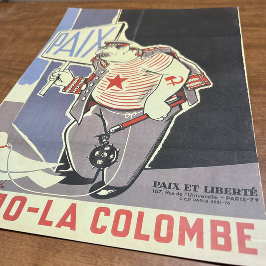 1951 Cold War JO-JO-LA Colombe THE DOVE Anti-Communist Paix Liberté France FL5