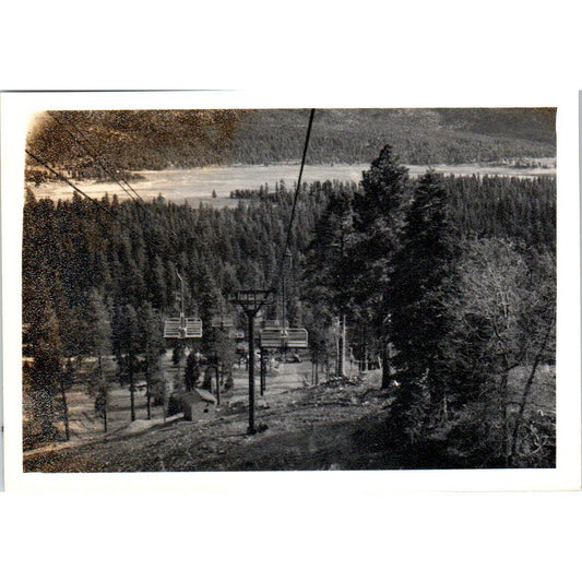 Vintage Original Photograph Ski Lift Black and White 3x4" SE5