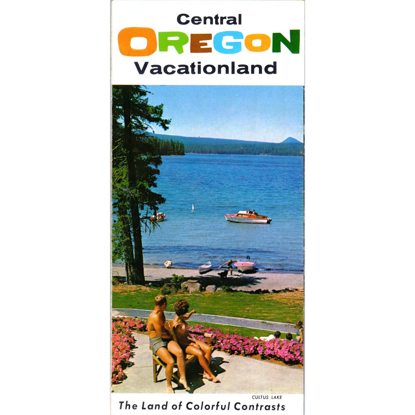 1950s Central Oregon Vacationland Mt. Jefferson Fold Out Map & Brochure SF3