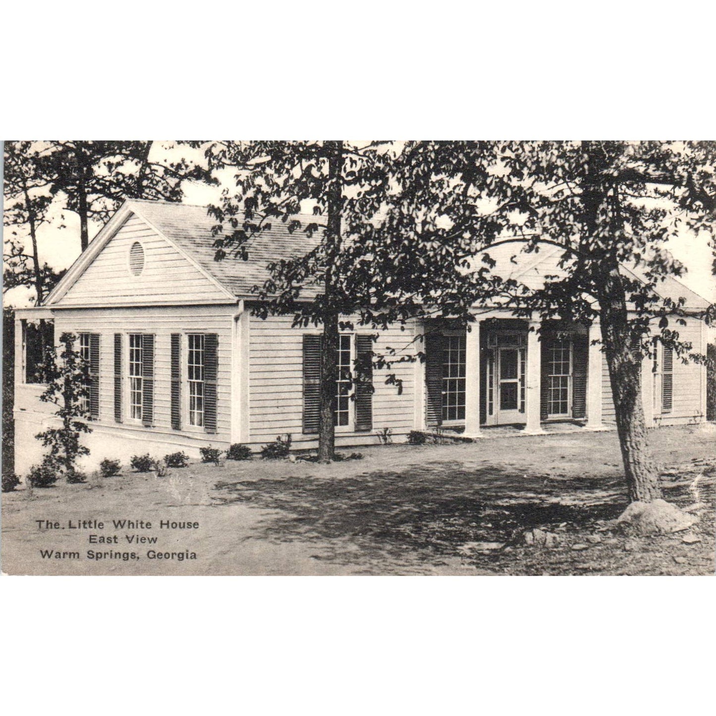 The Little White House Warm Springs GA East View RPPC Original Postcard TK1-P1